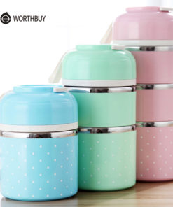 Runde, mehrstufige Thermos Lunchbox