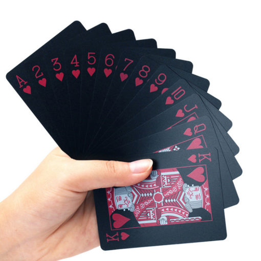 Edle Schwarze Plastik Poker Karten