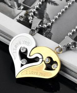 Partner Herz Anhänger Herzpuzzle Halskette, Liebesbeweis, Schmuck-Shop Schweiz