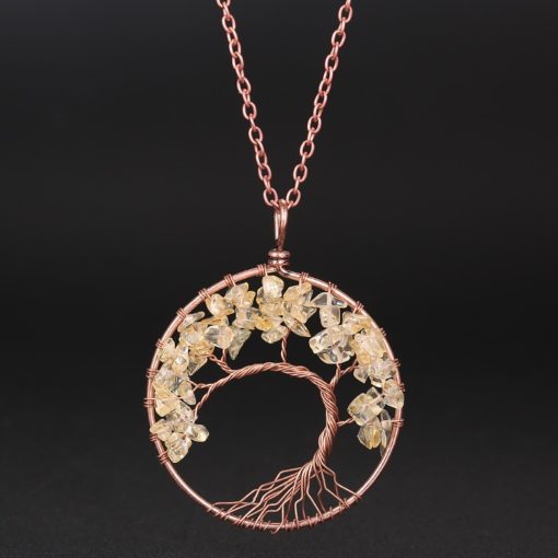 Halskette mit Weltenbaum Anhänger, Yggdrasil, Baum des Lebens Halskette