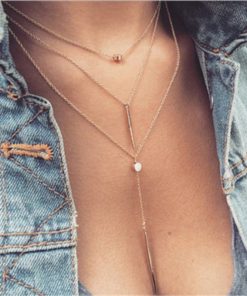 Mehrlagige Damen Halskette Gold Silber Schweiz