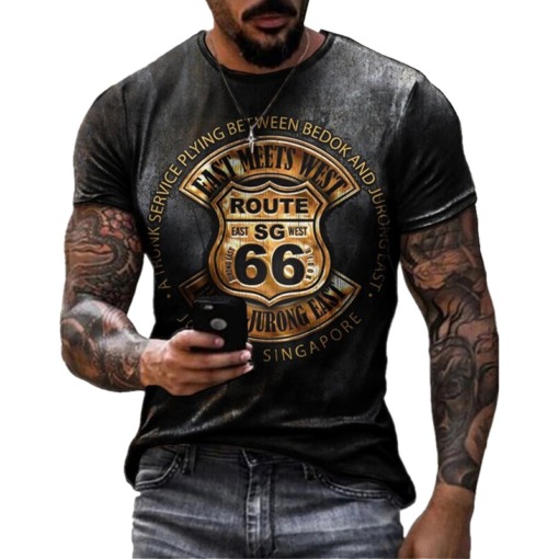 Herren T-Shirt Vintage "Route 66"