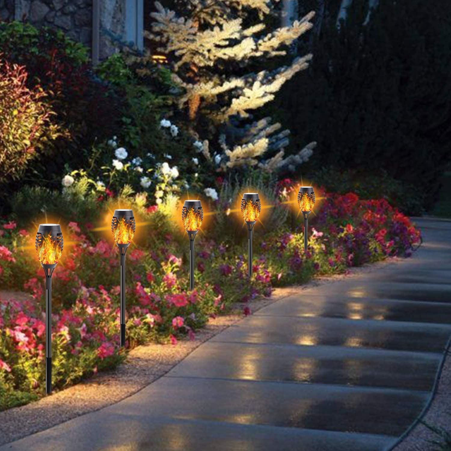 LED Garten Fackel mit Feuer-Effekt kaufen